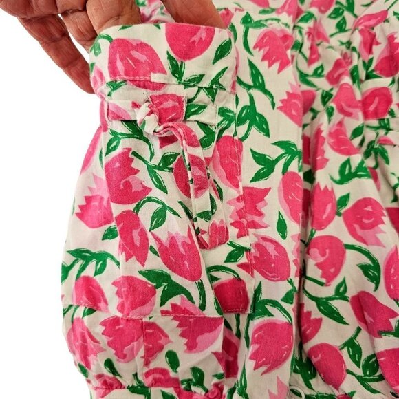 50s West Coast Baby Girl Short Romper Short Slv Button Closure Cotton Infant 12M - Picture 9 of 10